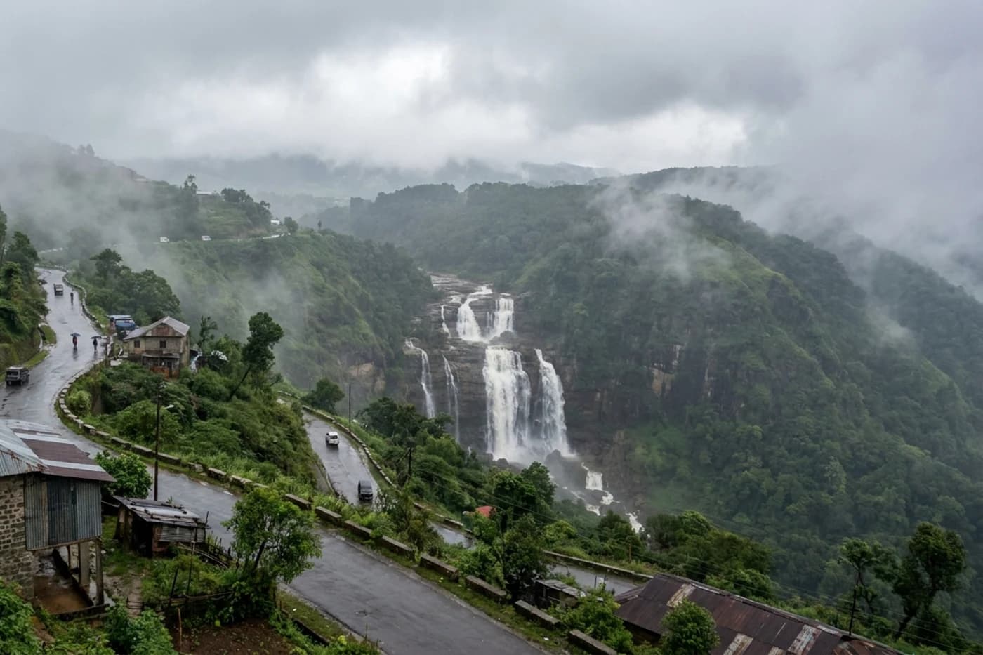 Shillong and Cherrapunji, Assam and Meghalaya — route landscape created for this tour guide