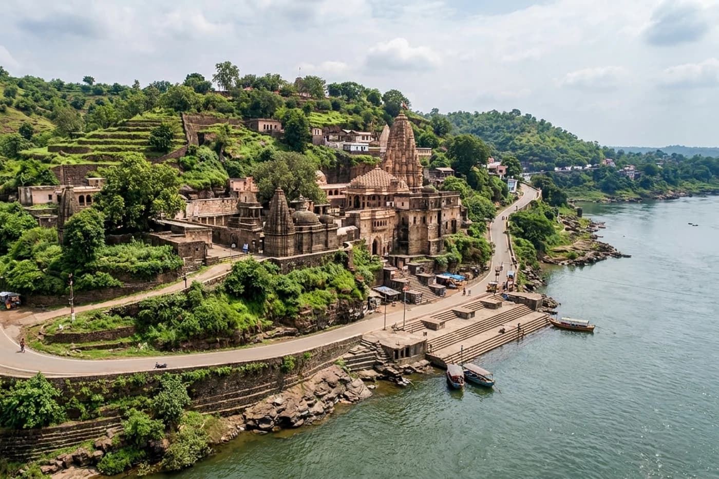Omkareshwar, Ujjain, Omkareshwar and Indore — route landscape created for this tour guide