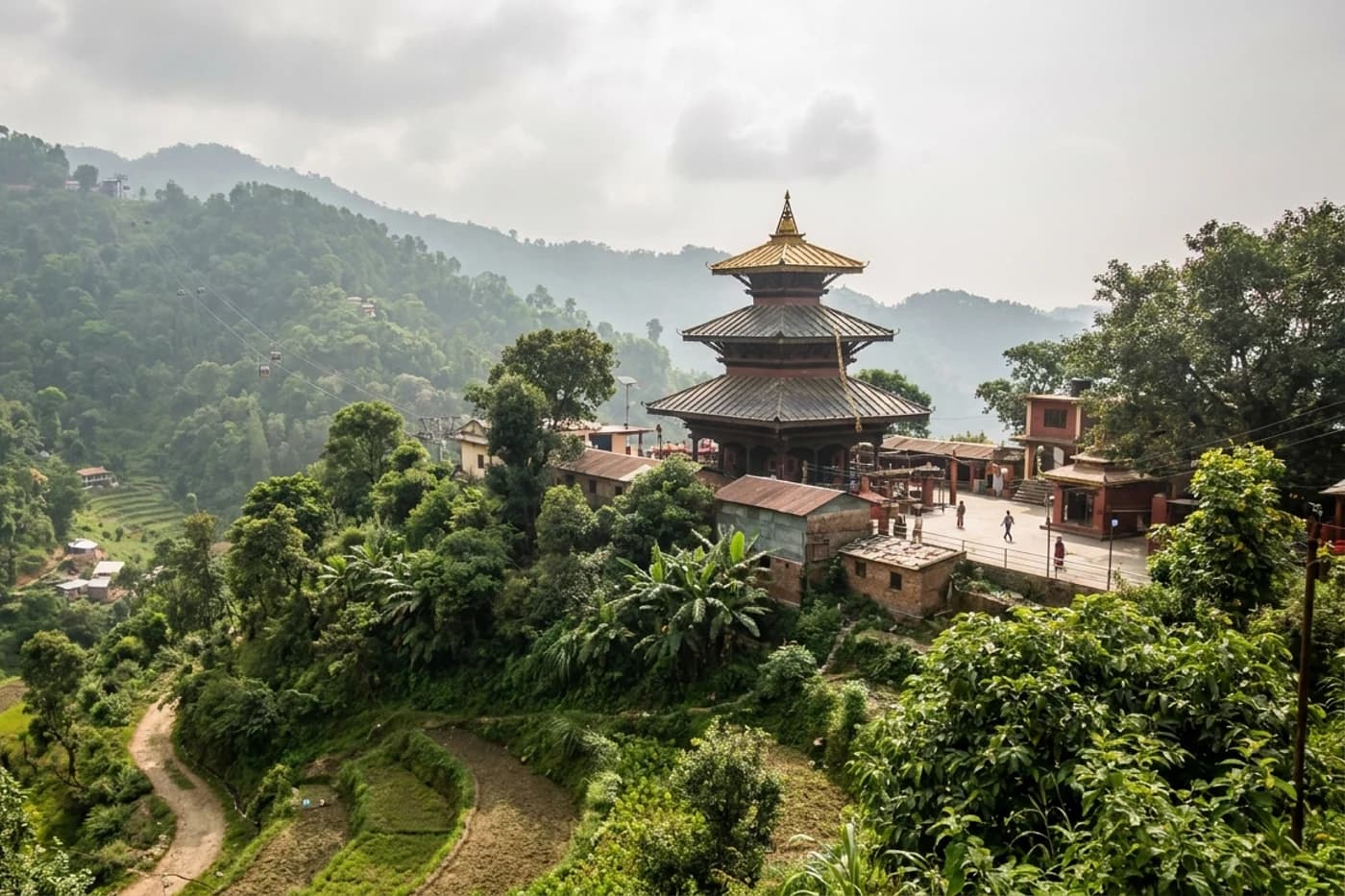 Manokamna, Pokhara and Muktinath, Deoghar and Nepal — route landscape created for this tour guide