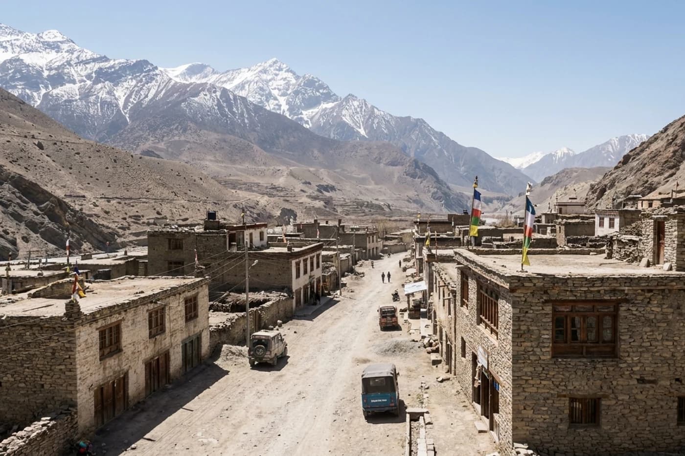Jomsom and Muktinath, Lumbini, Pokhara, Muktinath, Kathmandu and Janakpur — route landscape created for this tour guide