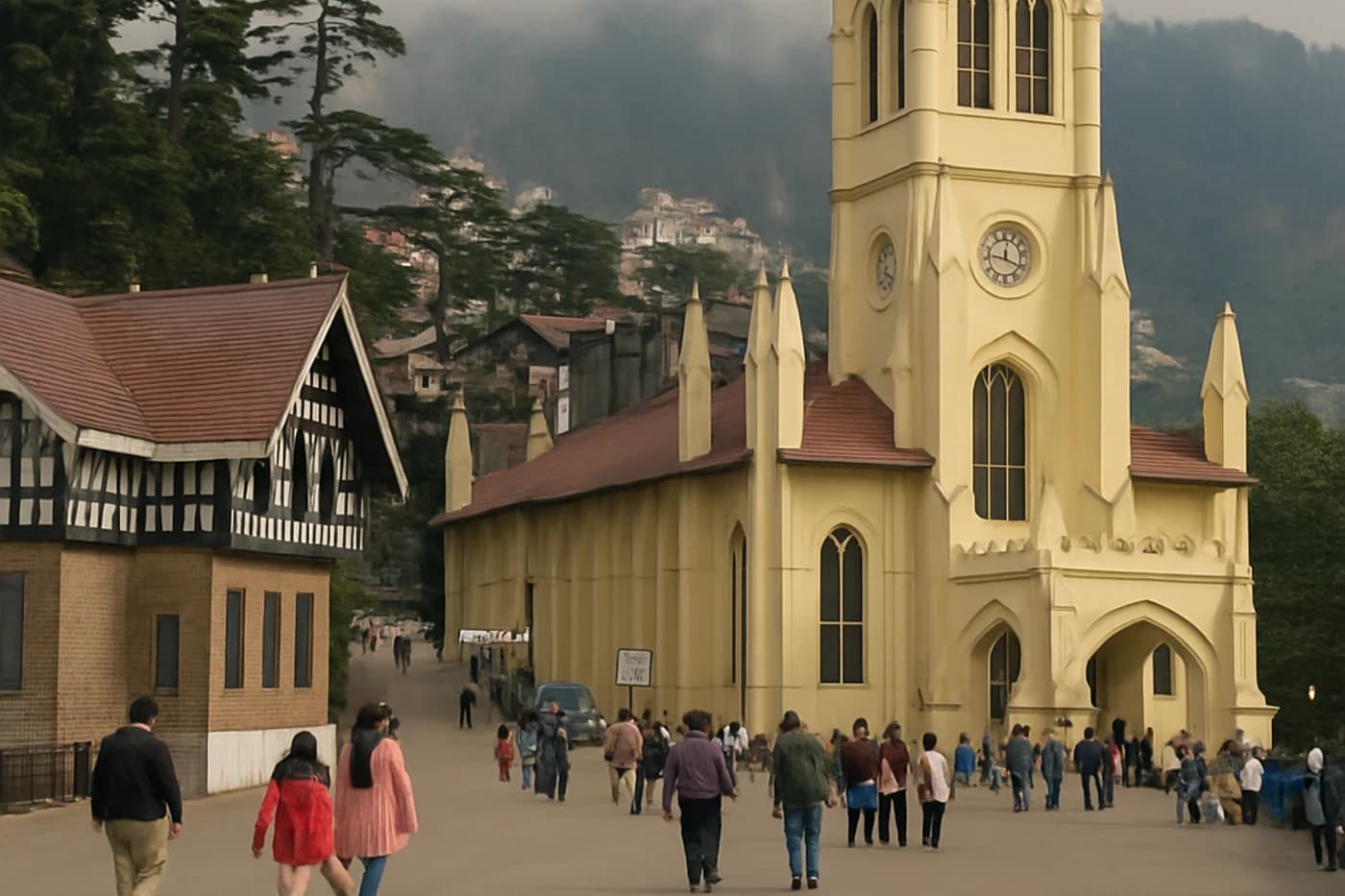 Shimla, Shimla and Manali — route landscape created for this tour guide