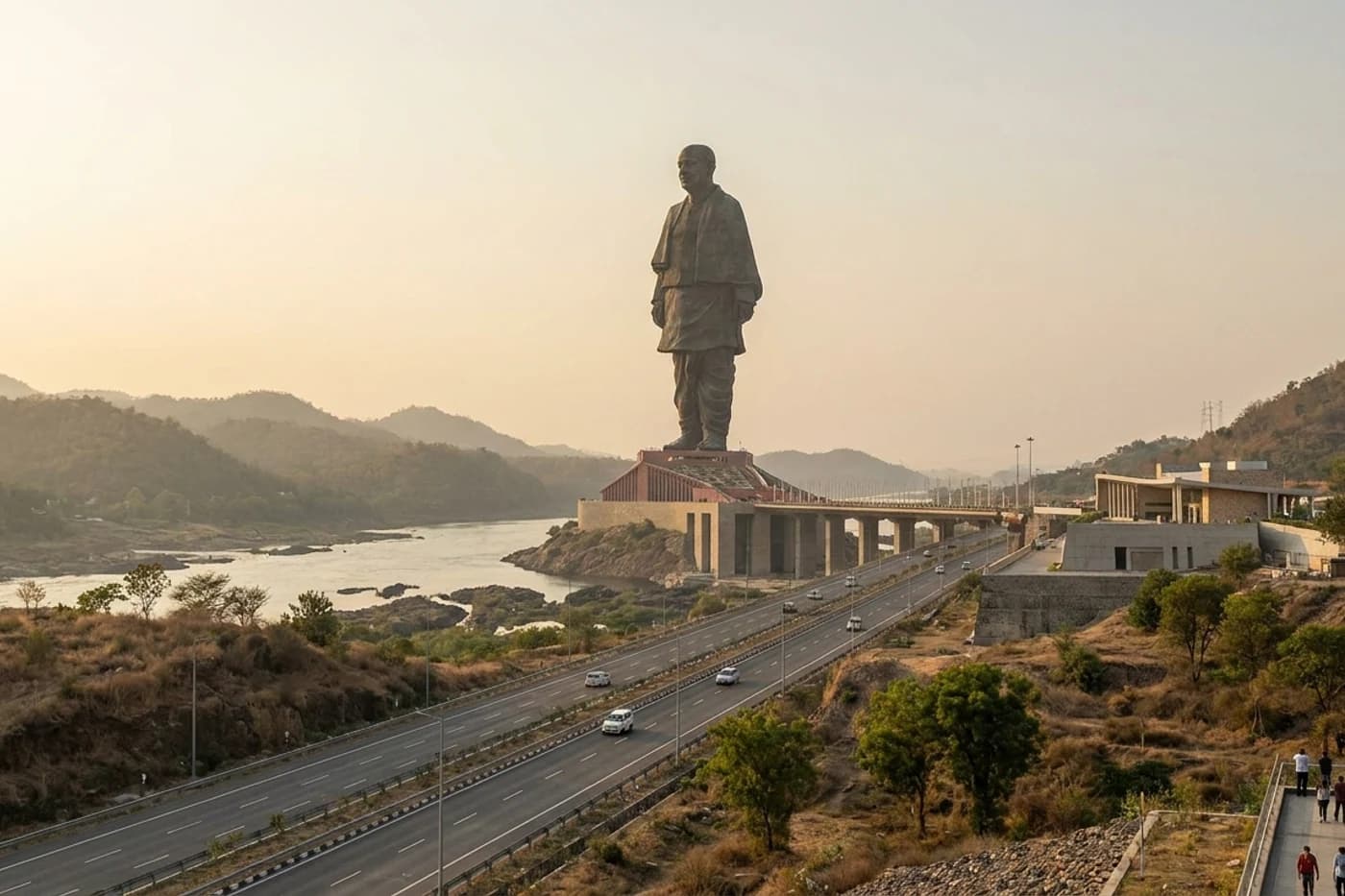 Statue of Unity and Maheshwar, Gujarat and Madhya Pradesh — route landscape created for this tour guide