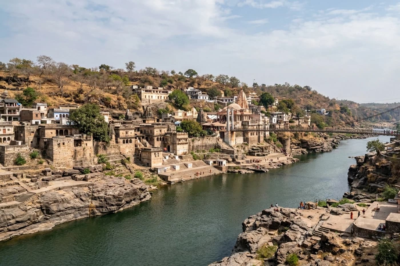 Omkareshwar, Indore and Ujjain, Gujarat and Madhya Pradesh — route landscape created for this tour guide