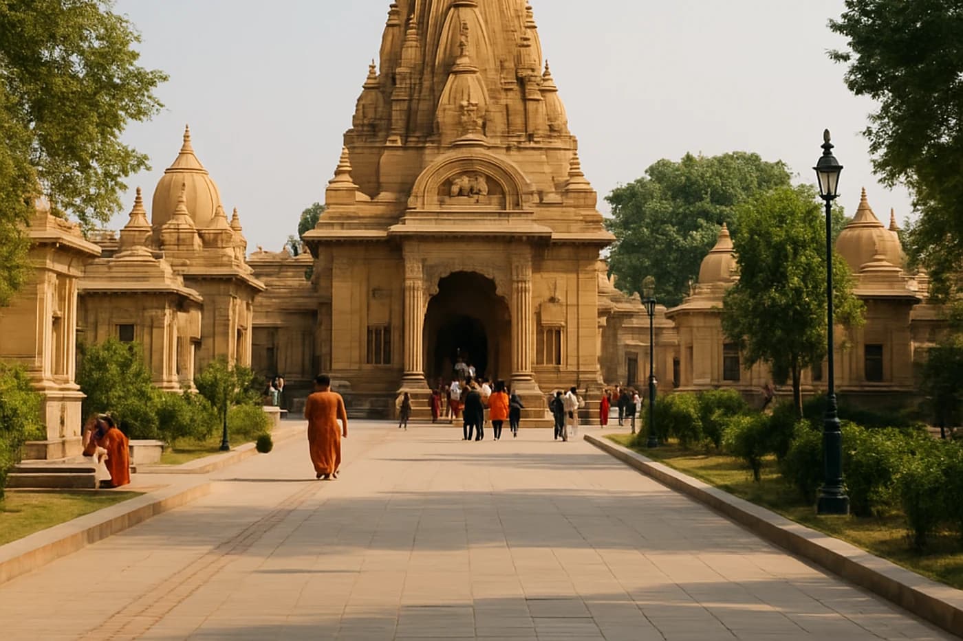 Kashi temple and ghat experience, Varanasi, Ayodhya, Prayagraj — route landscape created for this tour guide