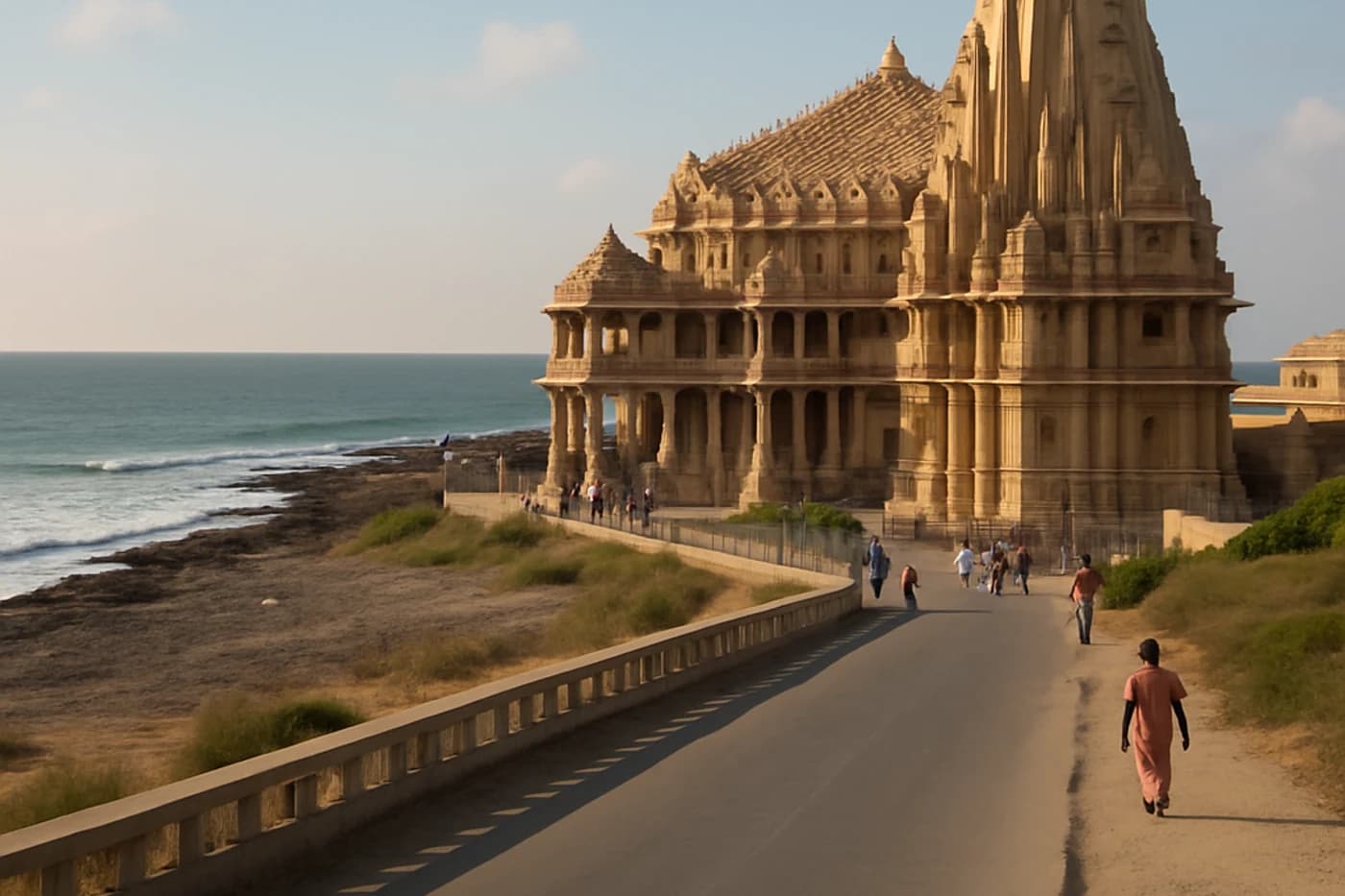 Somnath, Diu and Bhavnagar, Rajasthan and Gujarat — route landscape created for this tour guide