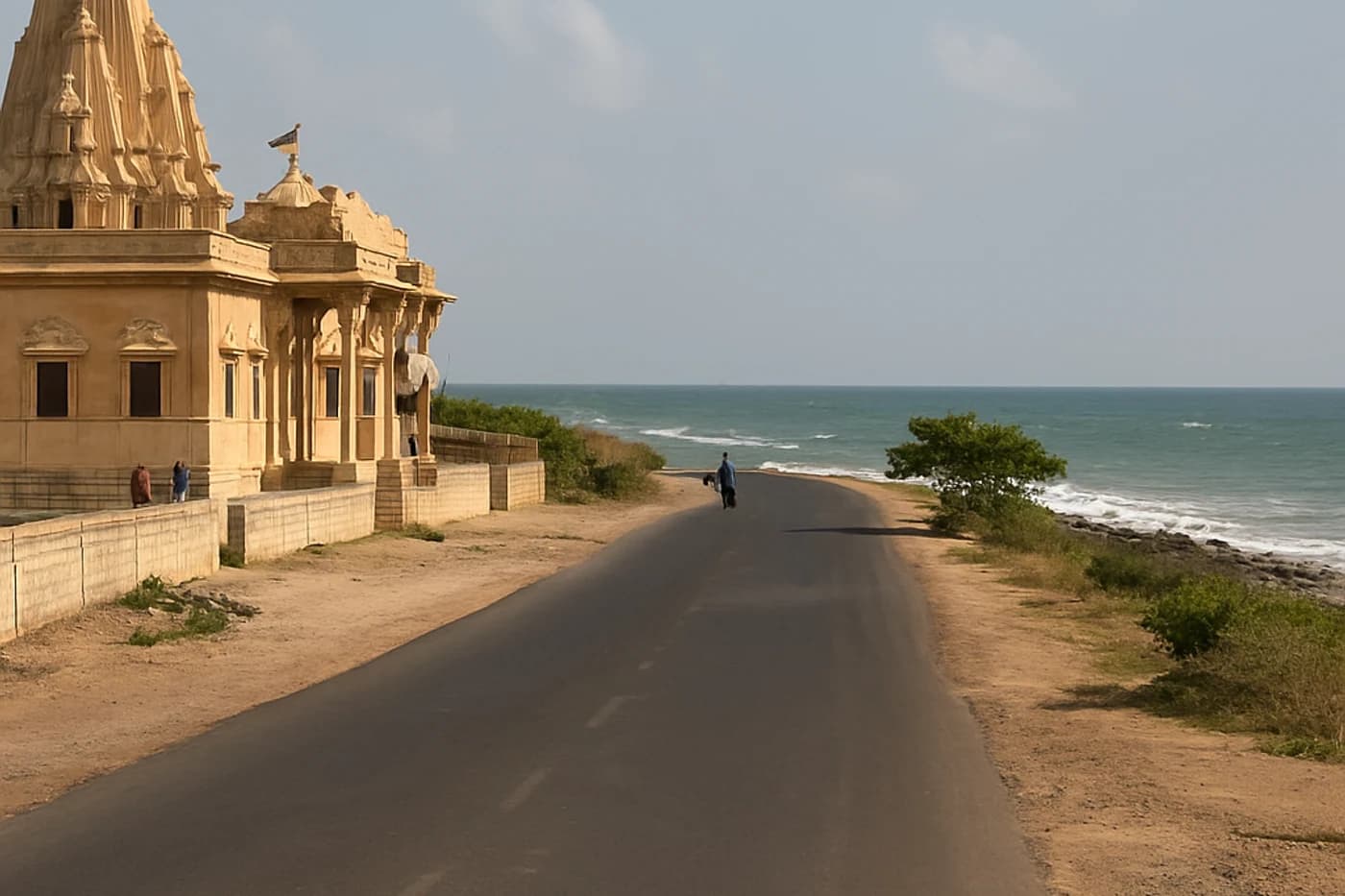Porbandar and Somnath, Gujarat — route landscape created for this tour guide