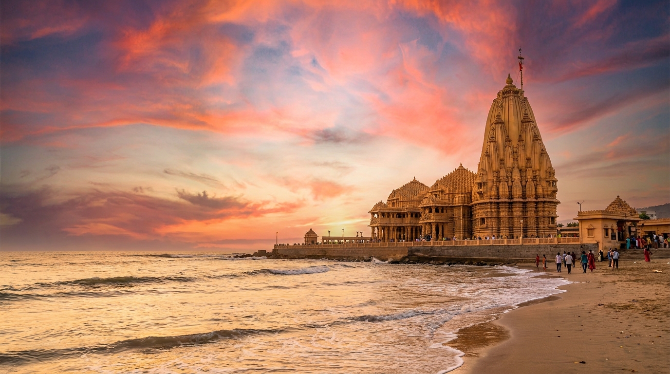 Senior pilgrims at Somnath